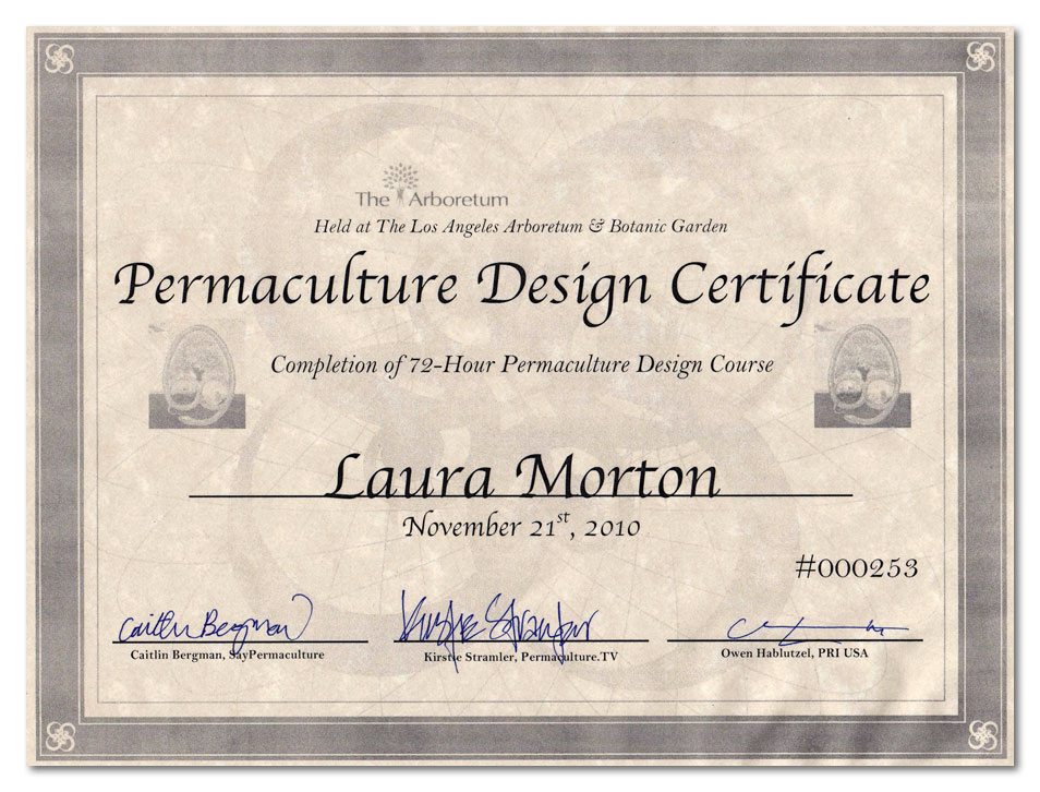 L.A. Arboretum Permaculture Certificate