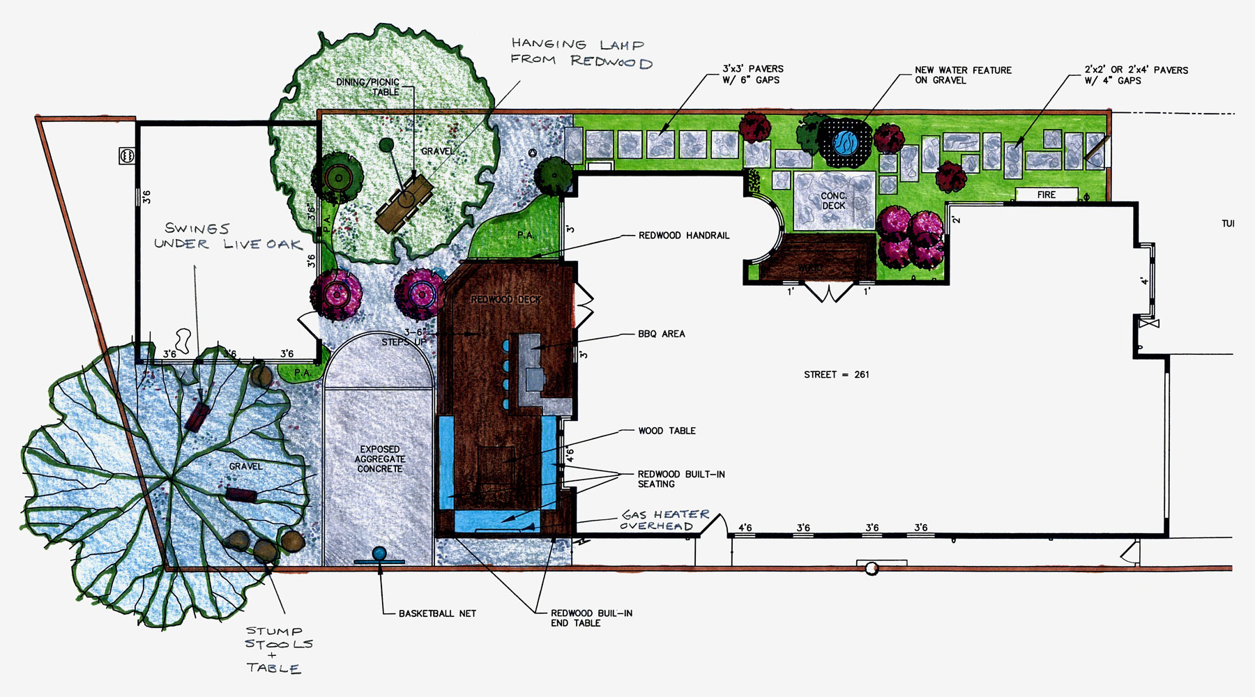 Project design sketch for Canyon Family Playground