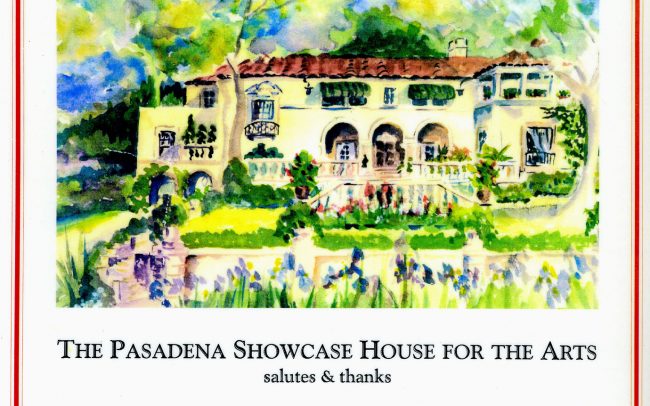 Acknowledgement card from Pasadena Showcase House for the Arts