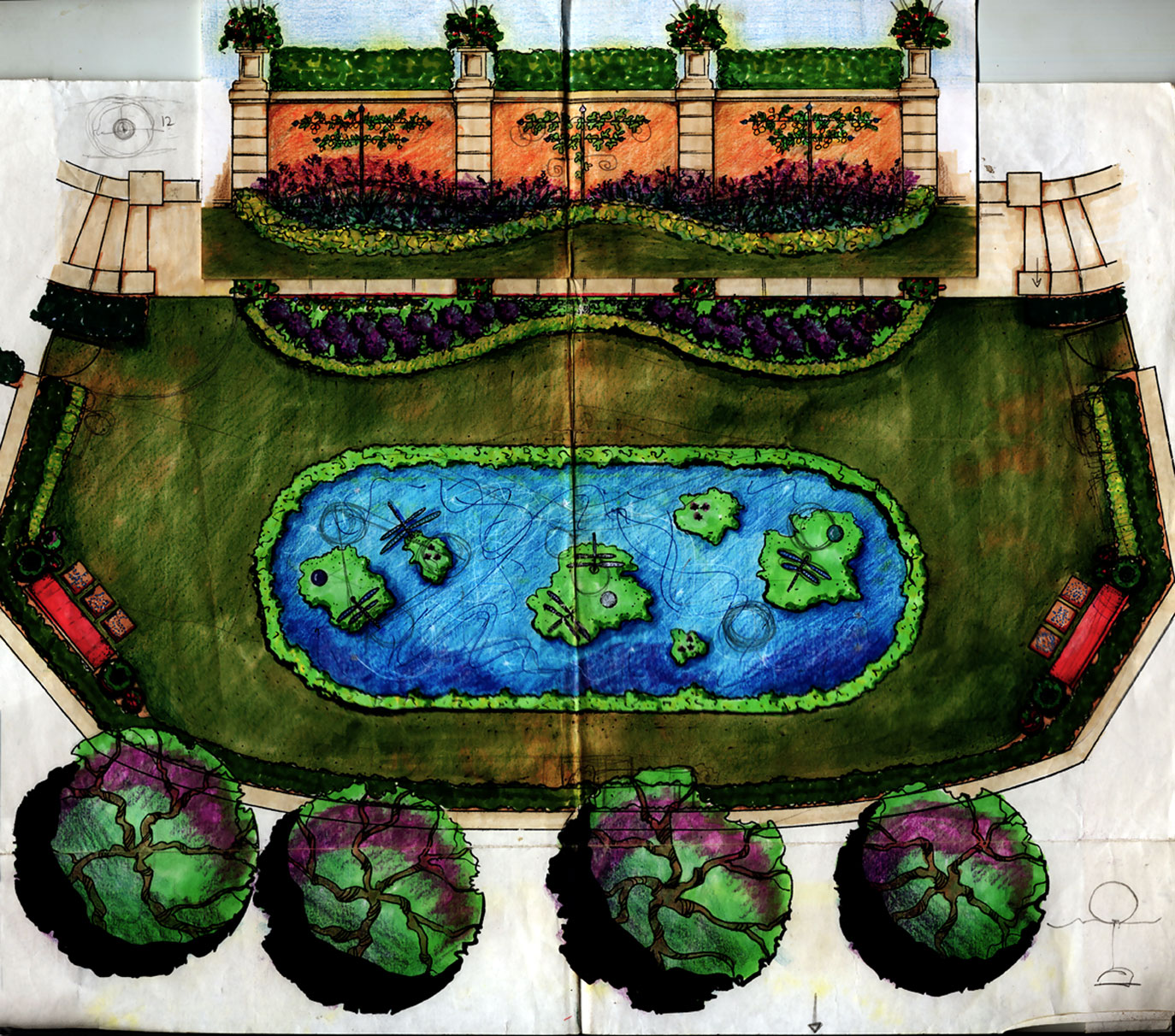 Pasadena Showcase Reflecting Garden: project design sketch
